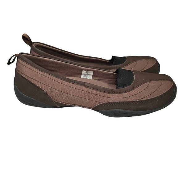 Land's End Women's Brown Flat Comfort Slip On Ballet Shoes (Size: 9) - Picture 1 of 8
